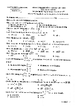 Đề thi học kì 1 Toán 10 năm 2019 – 2020 trường THPT Thăng Long – Hà Nội