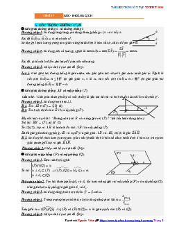 Tổng ôn tập TN THPT 2020 môn Toán: Góc và khoảng cách trong không gian Toán 12