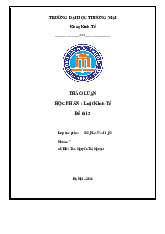 Vấn Đề Phá Sản Doanh Nghiệp | Bài thảo luận luật kinh tế