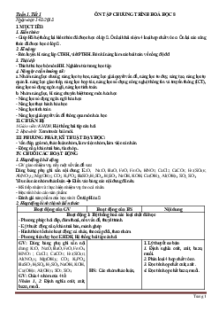 Giáo án hóa lớp 9 học kỳ I- Phương pháp mới bộ 2