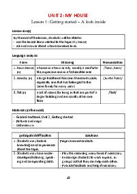 Giáo án Tiếng Anh 6 sách Global Success HK1 Unit 2