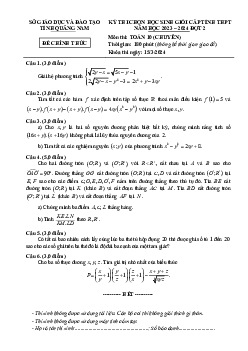 Đề thi học sinh giỏi tỉnh Toán 10 chuyên đợt 2 năm 2023 – 2024 sở GD&ĐT Quảng Nam