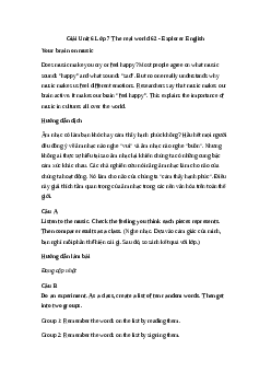 Giải Tiếng Anh 7 Unit 6: The real world | Explore English