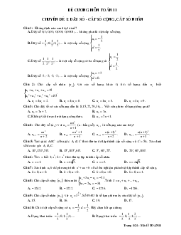 Đề cương ôn tập Toán 11 HK2 năm 2017 – 2018 trường Chu Văn An – Hà Nội