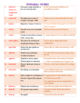Một số Phrasal verbs phổ biến học phần Tiếng anh cơ bản