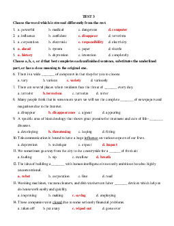 Bài tập Tiếng Anh lớp 12 Unit 8: Life in the future (có đáp án) - Test 3