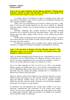 Kỹ năng viết bài theo chủ đề