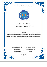 Vận dụng mô hình các lực lượng điều tiết cạnh tranh của Porter, hãy phân tích cường độ cạnh tranh trong ngành bán lẻ dược phẩm hiện nay | Bài thảo luận Quản trị chiến lược
