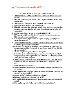 Nội dung ôn tập môn Quản trị nhân lực | Đại học Công Đoàn