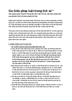 Các kiểu pháp luật trong lịch sử | Đại học Bách Khoa Hà Nội