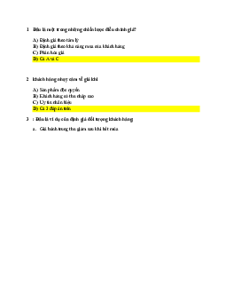 Bộ câu hỏi trắc nghiệm học phần Nguyên lý kế toán có đáp án