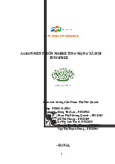 Assignment môn Marketing Mạng xã hội Innisfree - Trường Cao đẳng Thực hành FPT
