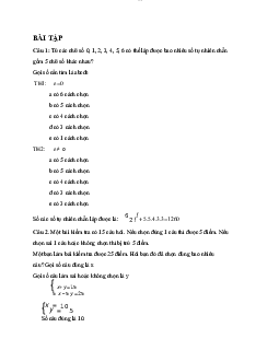 Bài tập toán cao cấp | Toán cao cấp | Đại học Khoa học Xã hội và Nhân văn, Đại học Quốc gia Thành phố HCM