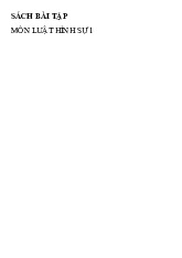 Bài Tập Nhận Định Đúng Sai và Tình Huống môn Luật hình sự  | Trường đại học Mở Hà Nội