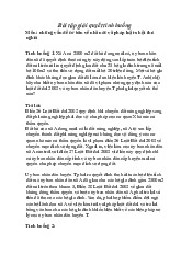 Bài tập giải quyết tình huống | Trường Đại học Kinh tế – Luật, Đại học Quốc gia Thành phố Hồ Chí Minh