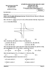 Đề khảo sát Toán 12 năm 2025 – 2026 trường THPT Trần Nhân Tông – Hà Nội