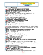 Đề Kiểm Tra Cuối Học Kì 1 Môn HĐTN 8 Năm Học 2025-2026 Có Đáp Án