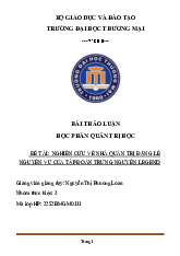 Nghiên cứu về nhà quản trị Đặng Lê Nguyên Vũ của tập đoàn Trung Nguyên Legend | Bài thảo luận Quản trị học