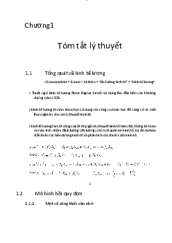 Bài tập tự luận môn Kinh tế lượng có hướng dẫn giải