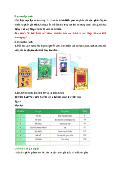 Giải SGK môn Giải Đọc mục lục sách trang 12, 13 | Cánh Diều