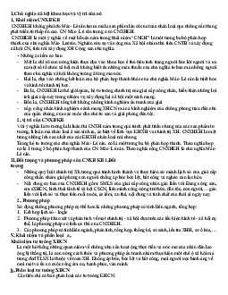 Tài liệu ôn tập học phần Chủ nghĩa xã hội khoa học