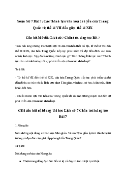Giải Lịch sử lớp 7 Bài 7: Các thành tựu văn hóa chủ yếu của Trung Quốc từ thế kỉ VII đến giữa thế kỉ XIX | Chân trời sáng tạo