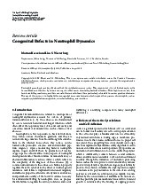Review Article: Congenital Defects in Neutrophil Dynamics
