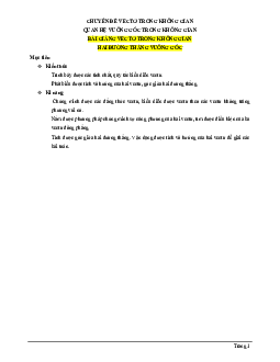 Bài giảng vectơ trong không gian, hai đường thẳng vuông góc