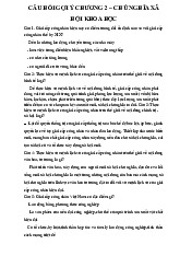 Câu hỏi ôn tập Chương 2 Môn Chủ nghĩa xã hội khoa học | Đại học Kinh Tế Quốc Dân