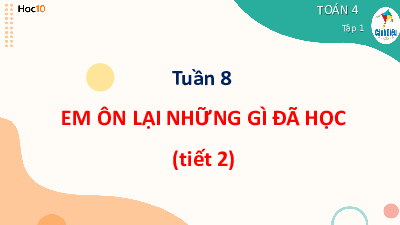 Bài giảng điện tử môn Toán 4 | Tiết 38 - Em ôn lại những gì đã học (tiết 2) | Cánh diều