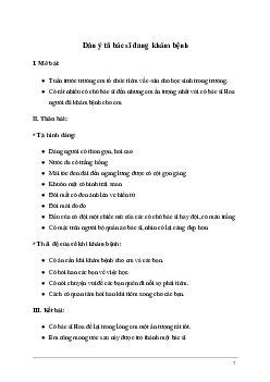 Tả bác sĩ đang khám  bệnh | Tập làm văn lớp 5