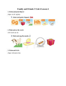 Family and Friends 3 Unit 4 Lesson 4 I like monkeys!