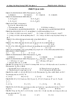 Top 125 câu trắc nghiệm phép biến hình trong mặt phẳng – Đặng Việt Đông