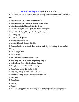 Ngân hành câu hỏi trắc nghiệm về nên văn minh thế giới | Đại học Sư Phạm Hà Nội