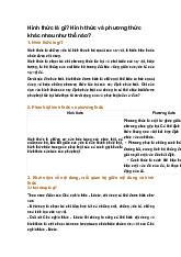 Hình thức là gì? Hình thức và phương thức khác nhau như thế nào?