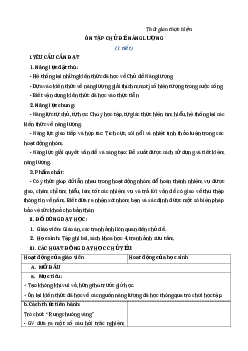 Giáo án Khoa học lớp 4 Ôn tập Chủ đề Năng lượng | Cánh diều
