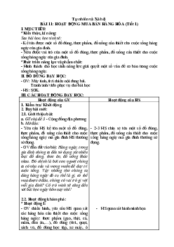 Giáo án Tự nhiên và xã hội 2 sách Kết nối tri thức với cuộc sống (Cả năm) | Tuần 11 và 12
