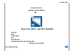 Hướng dẫn viết báo cáo thực tập Tốt nghiệp | Thực tập tốt nghiệp | Đại học Kinh tế - Đại học Đà Nẵng