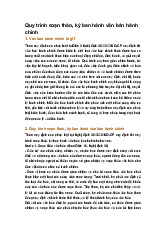 Quy trình soạn thảo, ký ban hành văn bản hành chính