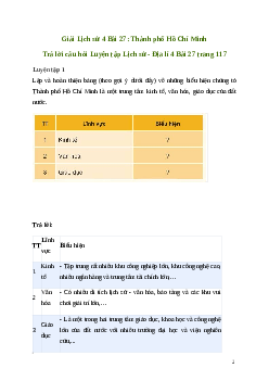 Giải Lịch sử Địa lí lớp 4 Bài 27: Thành phố Hồ Chí Minh | Kết nối tri thức