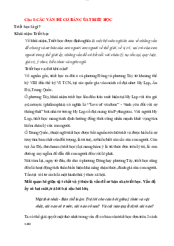 Đề ôn tập  | môn Triết học Mác -Lênin | Đại học sư phạm Hà nội 