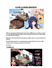 Hướng Dẫn Chơi Game Summer Memories - Chi Tiết và Kỹ Năng