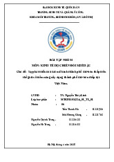 Bài tập nhóm về Sự phát triển của các mô hình thành phố cac-bon thấp trên  thế giới môn Kinh tế học biến đổi khí hậu | Đại học kinh tế Quốc dân