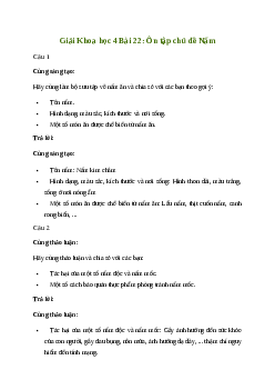 Giải Khoa học lớp 4 Bài 22: Ôn tập chủ đề Nấm | Chân trời sáng tạo