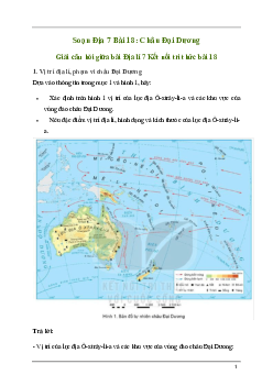 Giải Địa lí 7 Bài 18: Châu Đại Dương | Kết nối tri thức