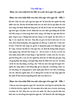 Đoạn văn cảm nhận bài thơ Một con mèo nằm ngủ trên ngực tôi | Văn mẫu lớp 7 Chân trời sáng tạo