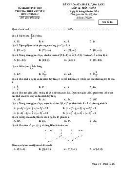 Đề khảo sát lần 2 Toán 12 năm 2023 – 2024 trường THPT chuyên Hùng Vương – Phú Thọ