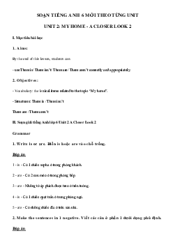 Tiếng Anh lớp 6 unit 2 A closer look 2