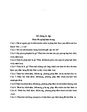 Top 17 câu hỏi đề cương ôn tập môn pháp luật đại cương | trường Đại học Huế