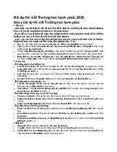 Bài dự thi viết Trường học hạnh phúc 2025